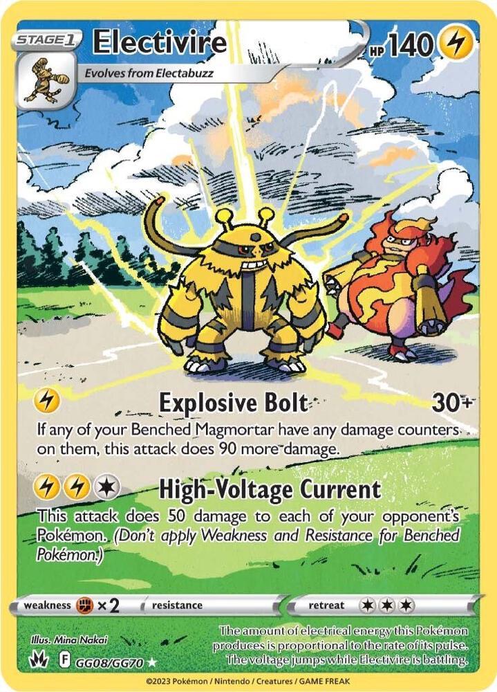 Crown Zenith Electivire Pokémon card